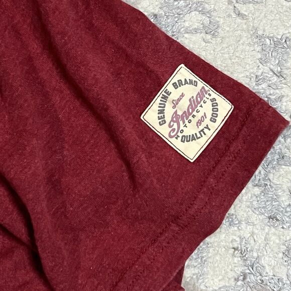 INDIAN Motorcycle Men's Legend Lives On T-Shirt Sz Medium Genuine Pocket - Picture 5 of 10